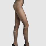 Arcadia Crystal Floral Tights