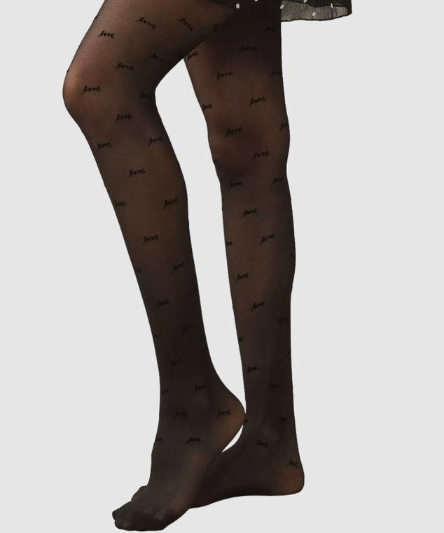 Love Velvet Flocking Premium Tights