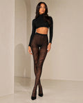 Metallic Zebra Premium Jacquard Tights