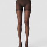 Le Dot Sheer Tights - Black