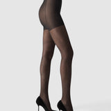 Le Dot Sheer Tights - Black