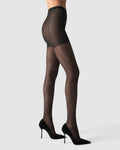 Le Dot Sheer Tights - Black