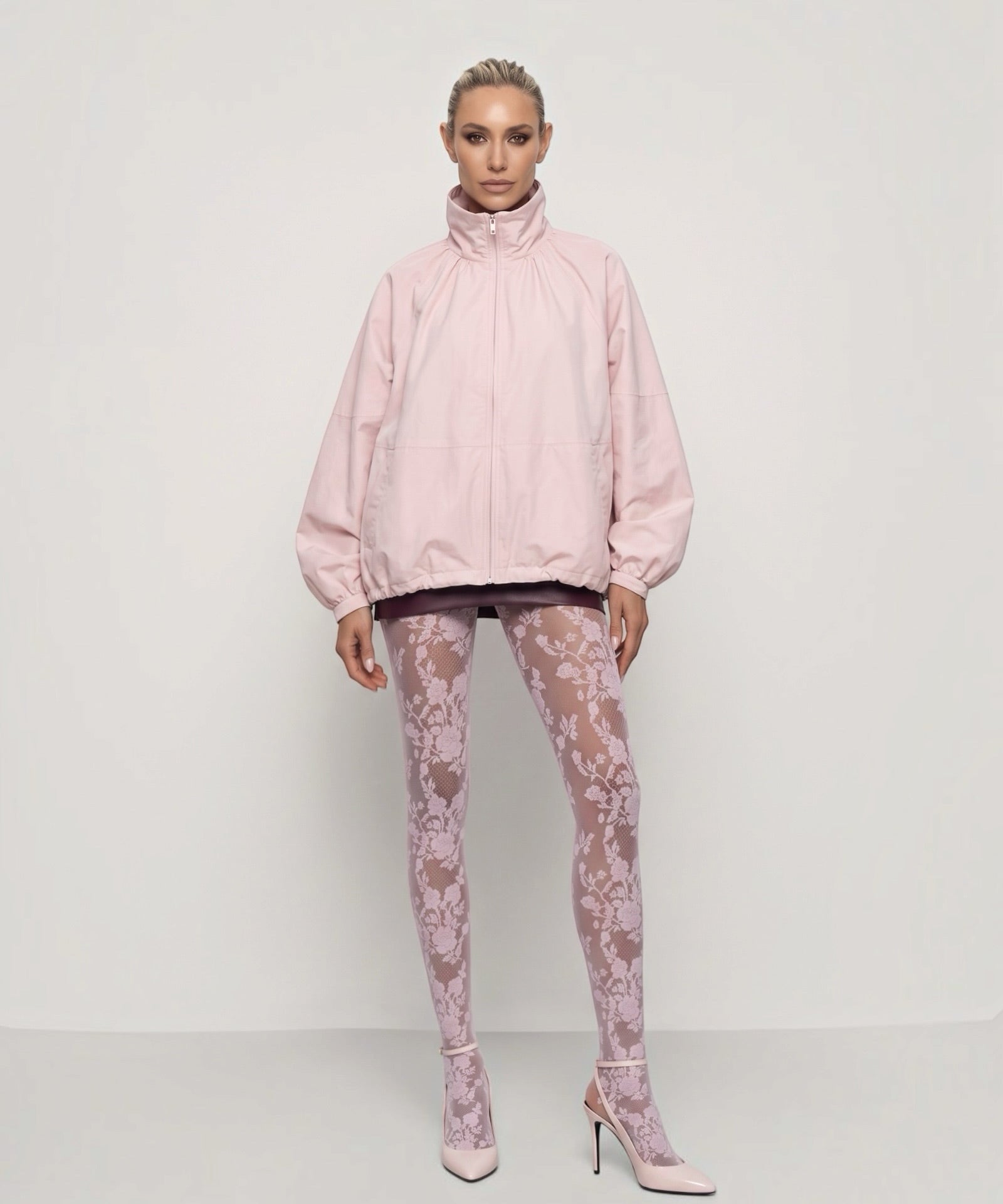 She's Perfect Floral Jacquard Tights