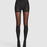 Sheer Illusion Tights  - Black